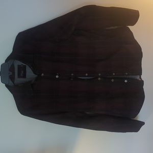 Plaid snap jacket shirt